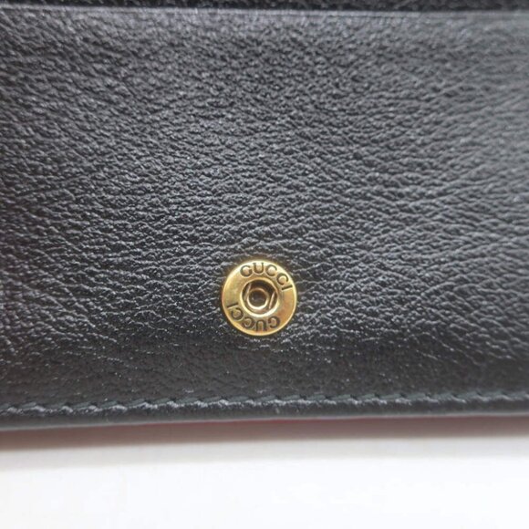 Gucci Torchon GG Marmont Card Case Wallet Black Diagonal Matelasse Leather - Picture 12 of 14